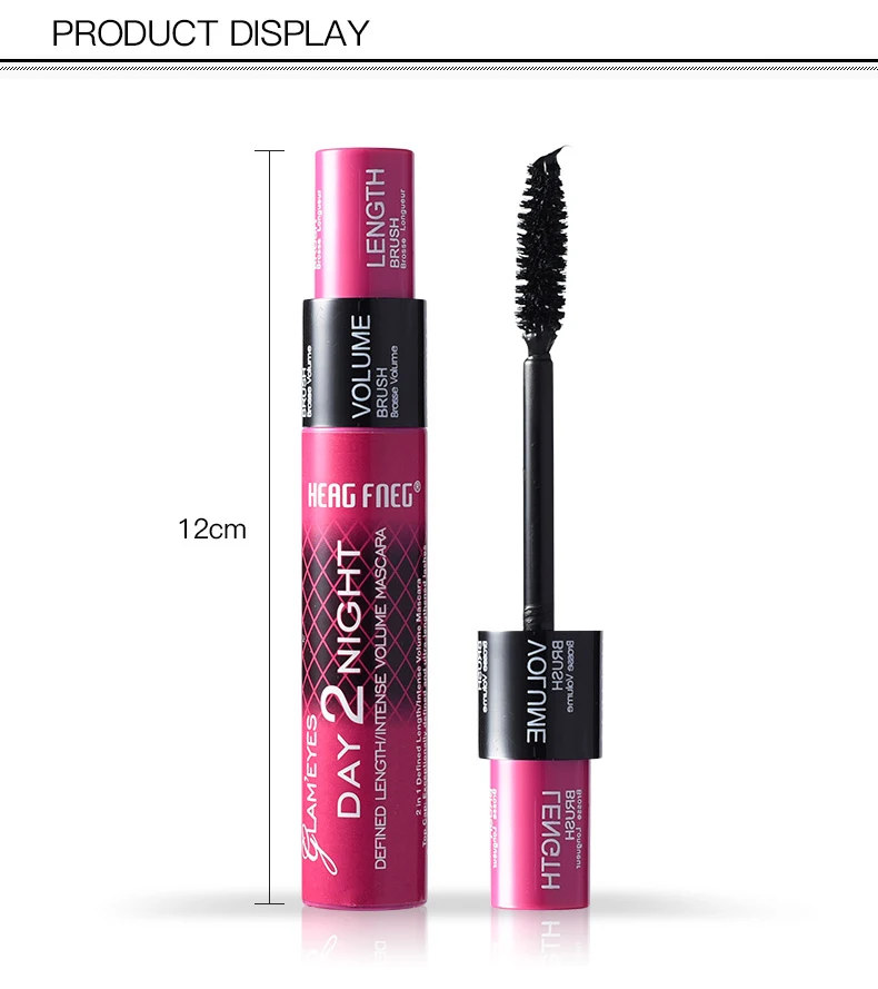 أسود فايبر لاش 4D ماسكارا إطالة الشباك مزدوجة الرأس نمو رمش حجم 3D ماسكارا مقاوم للماء عيون سميكة ماكياج 30 جرام