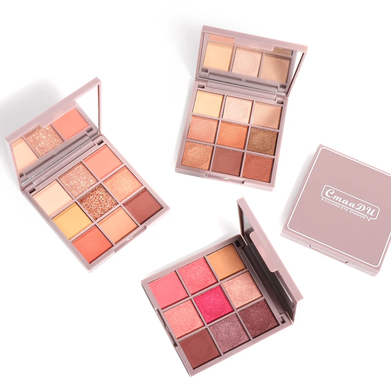 لوحة ظلال العيون من Cmaadu مكونة من 9 ألوان ملونة مقاومة للماء لتظليل الجفن لوحة مكياج دائمة صبغة عالية تأثير ظلال العيون