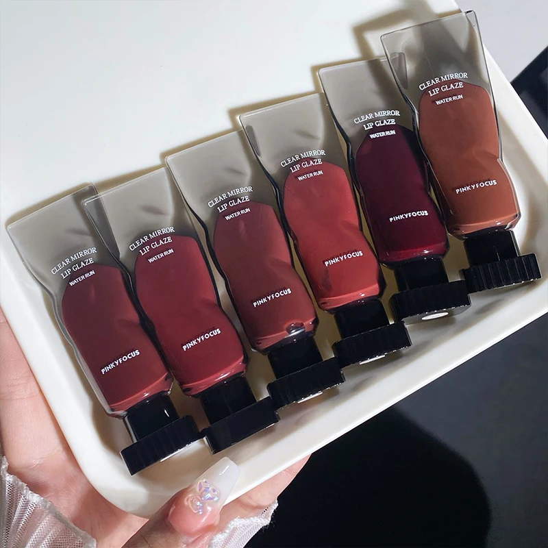 Black Mirror Water Lip Gloss Lip Oil Waterproof Liquid Lipstick Clear Tint Makeup Transparent Lip Glaze Glass Brown Mineral 40g