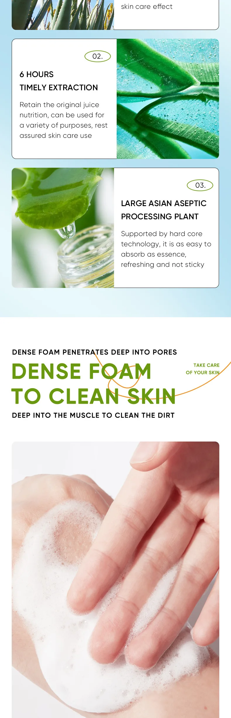 تقشير عضوي صبار الرمين تنظيف منعش موس المسام التحكم في الرطوبة زيت غسل الوجه رغوة مع فرشاة طبيعية