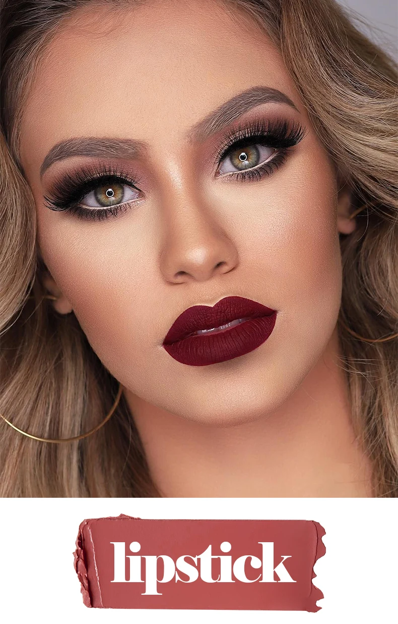 ملمع شفاه مقاوم للماء يدوم طويلاً أحمر شفاه سائل غير لامع مستحضرات تجميل 24 ساعة ماكياج صغير غير لامع مخملي ألوان 3 قطعة / المجموعة