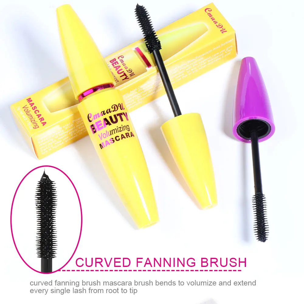 4D silk fiber eyelash mascara for eyelash lengthening Long lasting waterproof mascara for black eyelashes Eye cosmetics