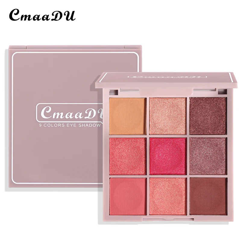 لوحة ظلال العيون من Cmaadu مكونة من 9 ألوان ملونة مقاومة للماء لتظليل الجفن لوحة مكياج دائمة صبغة عالية تأثير ظلال العيون