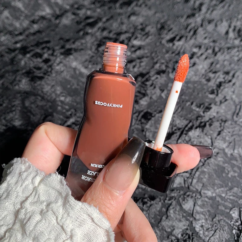 Black Mirror Water Lip Gloss Lip Oil Waterproof Liquid Lipstick Clear Tint Makeup Transparent Lip Glaze Glass Brown Mineral 40g