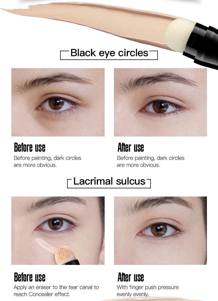Pudaier الدائرة الداكنة ممحاة المخفي كحل المخفي هيغليغتر ندبات حب الشباب غطاء الخطوط الدقيقة الشفاه التمهيدي أدوات ماكياج الوجه