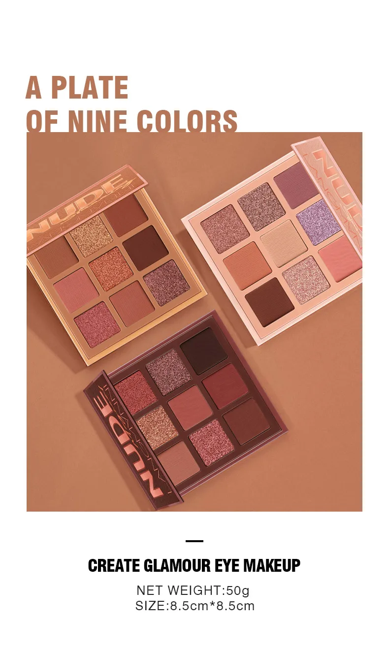 Langmanni 9 ألوان عارية غير لامعة تدوم طويلاً مستحضرات تجميل بودرة غير طائرة مقاومة للماء