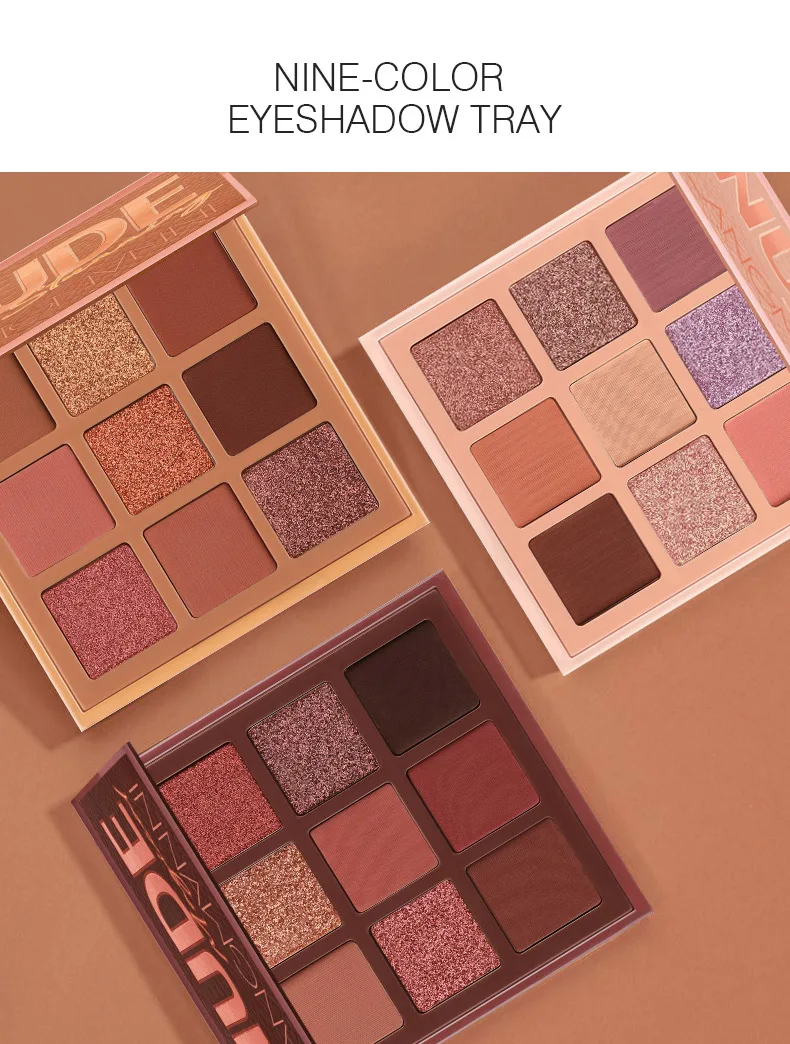 Langmanni 9 ألوان عارية غير لامعة تدوم طويلاً مستحضرات تجميل بودرة غير طائرة مقاومة للماء