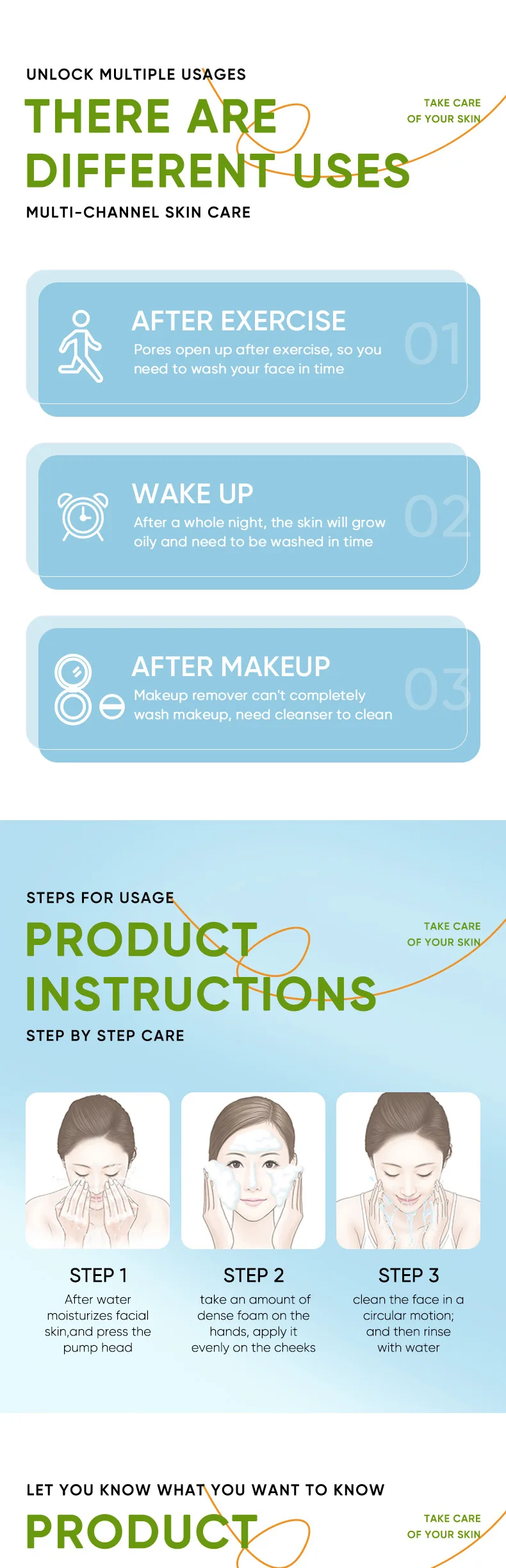 تقشير عضوي صبار الرمين تنظيف منعش موس المسام التحكم في الرطوبة زيت غسل الوجه رغوة مع فرشاة طبيعية